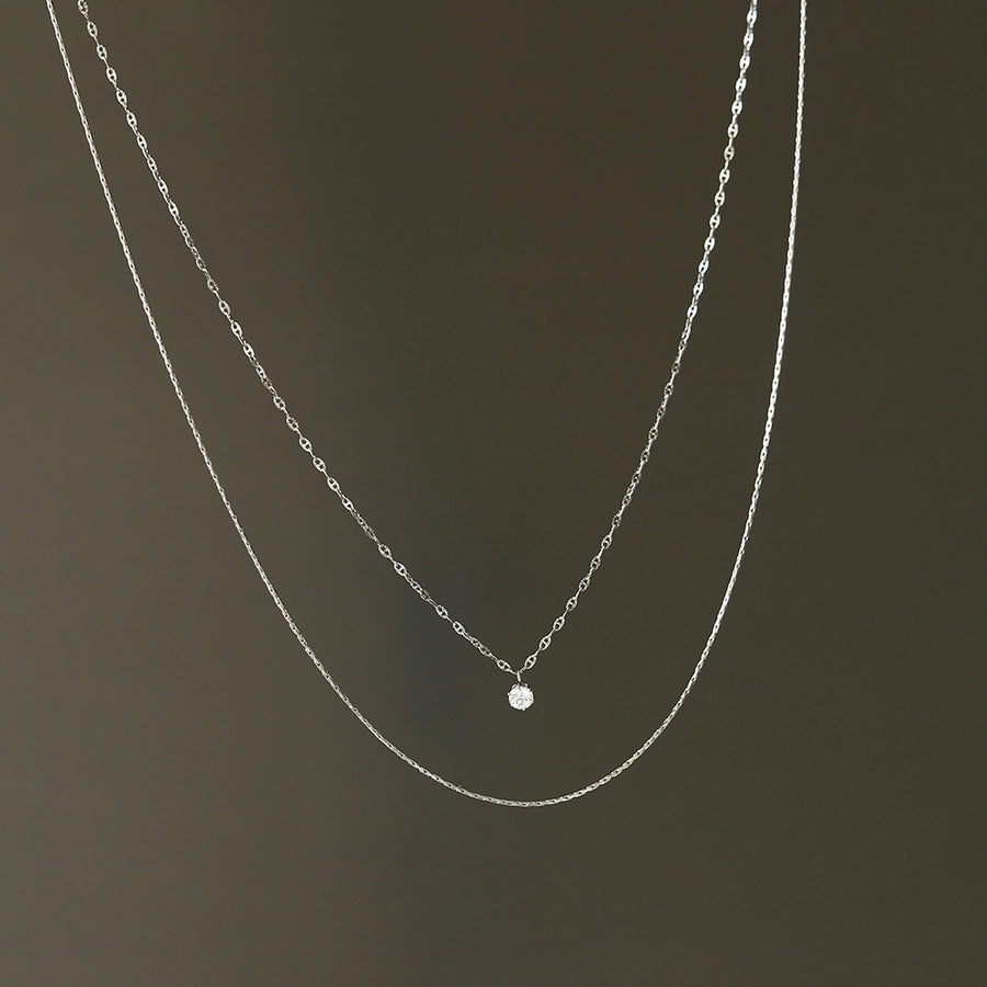 Collier acier inoxydable avec zirconium