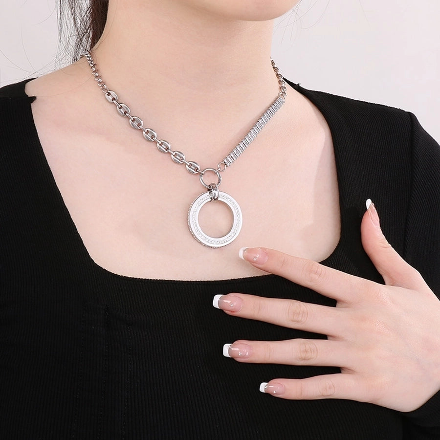 Collier style urbain, titane avec oxyde de zirconium