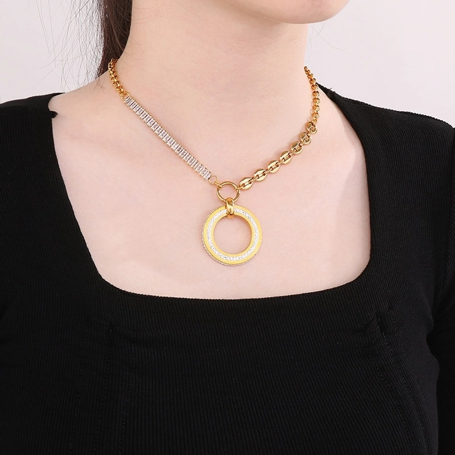 Collier style urbain, titane avec oxyde de zirconium