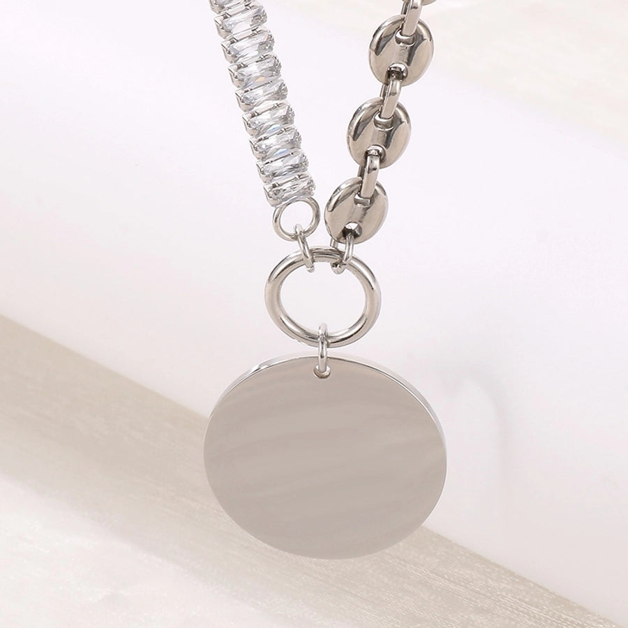 Collier style urbain, titane avec oxyde de zirconium